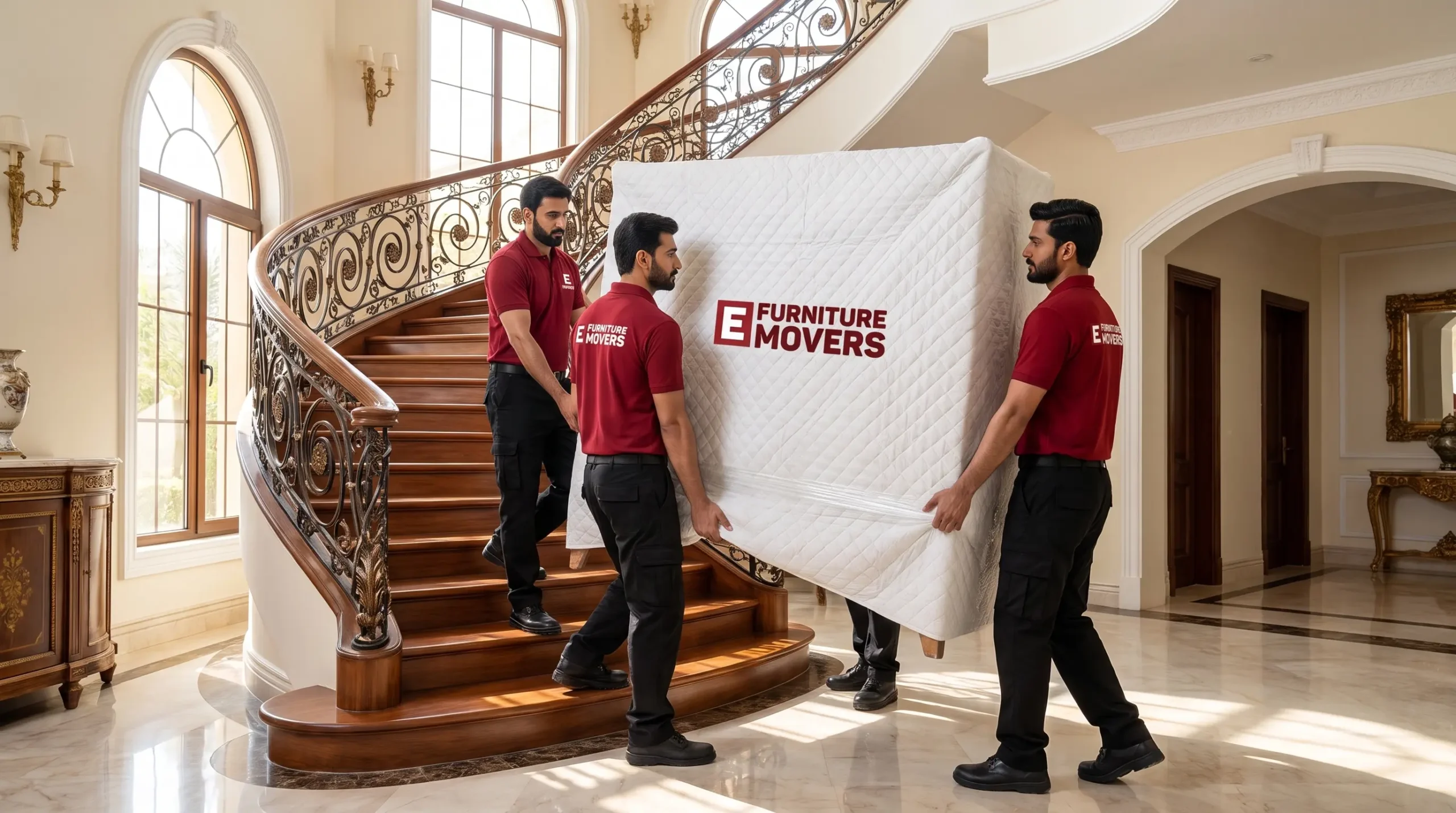 E Furniture Movers relocating a villa in Dubai