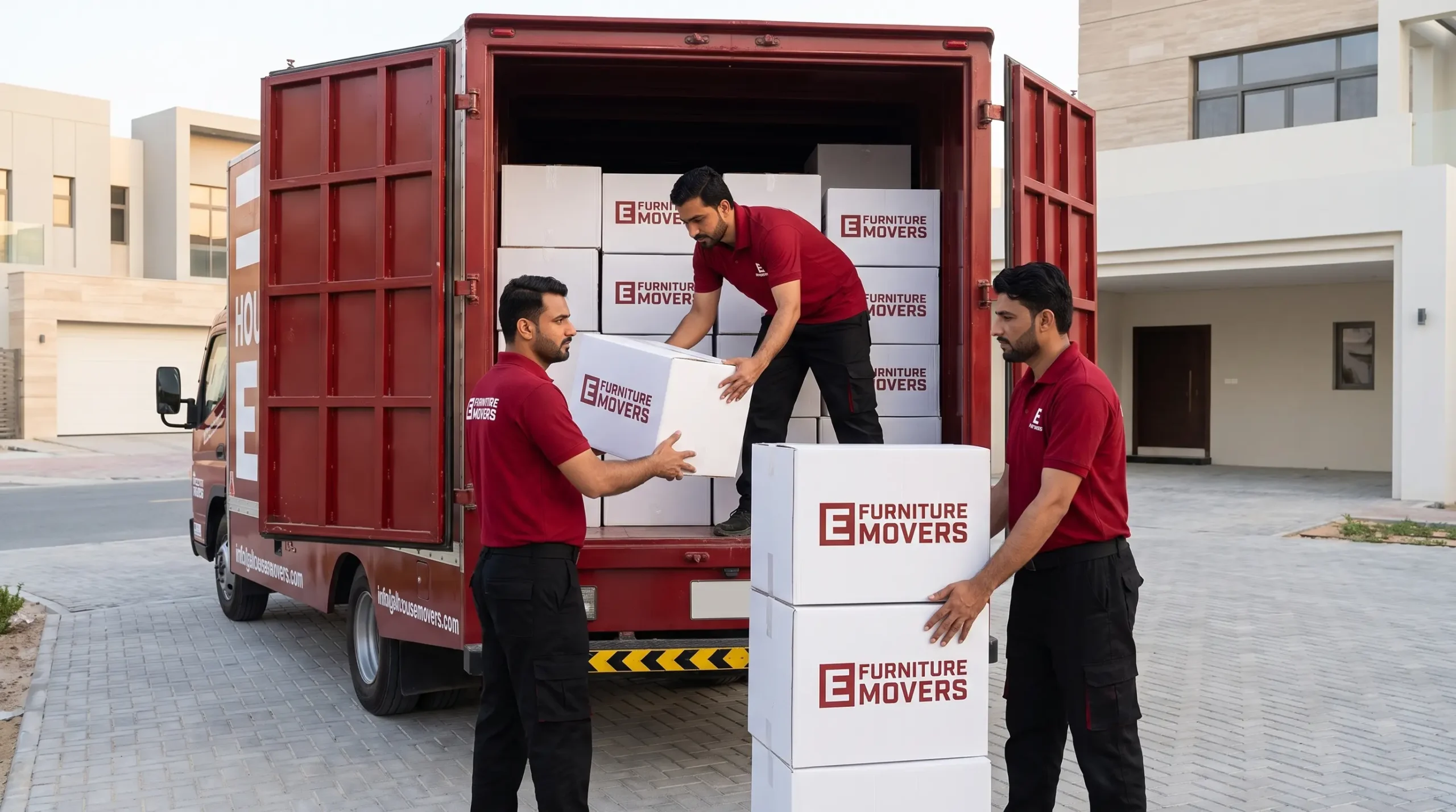 E Furniture Movers serving gated villa communities across Dubai