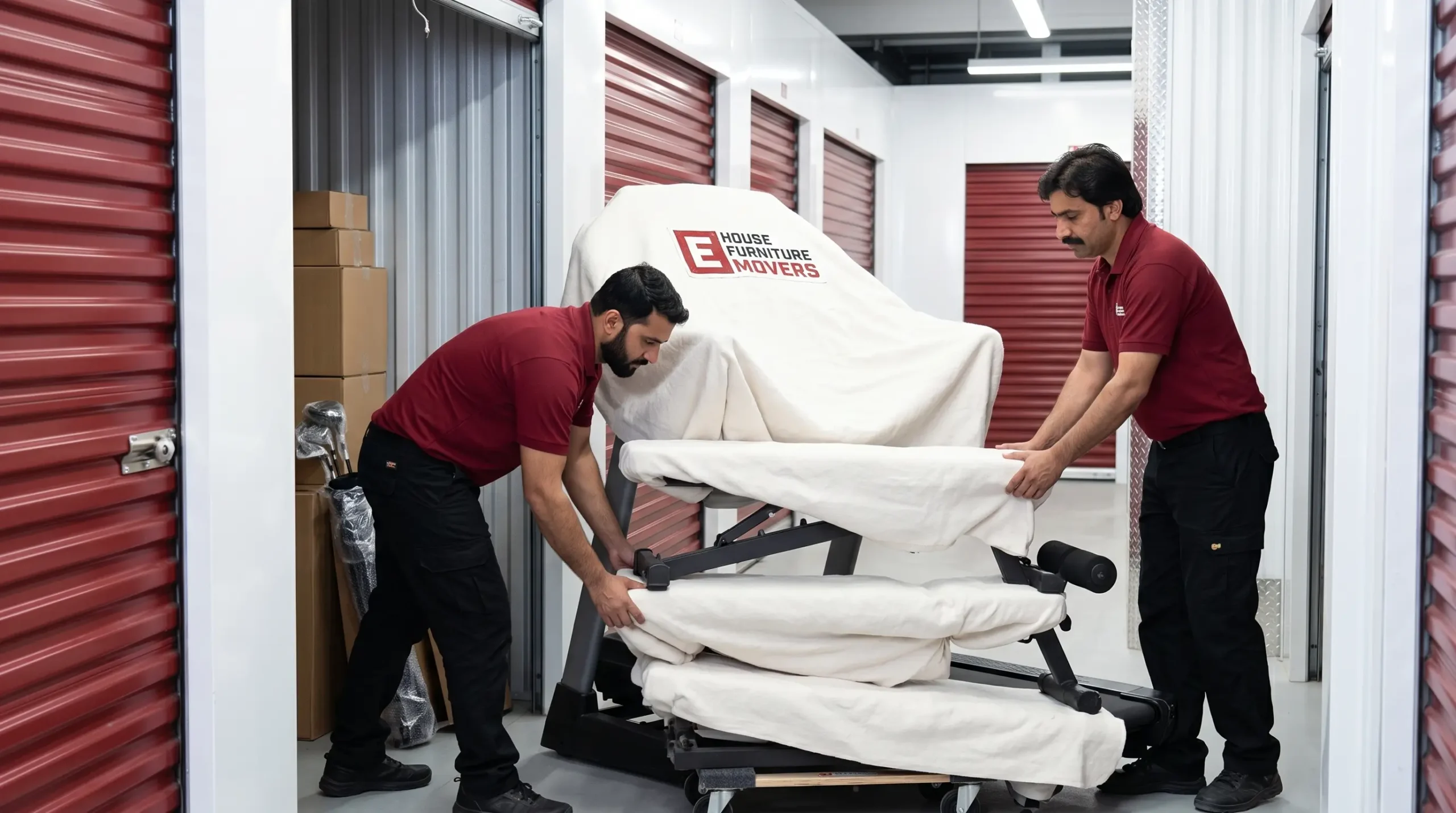 E Furniture Movers relocating a commercial premises in Dubai